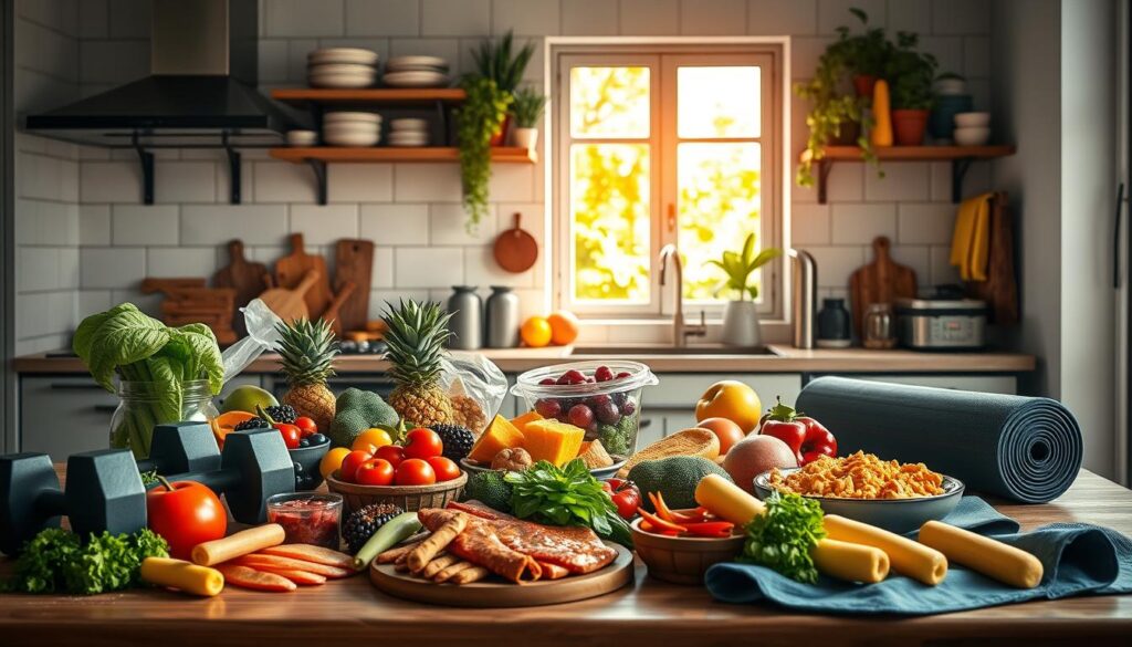 تنظيم الأكل مع التمارين